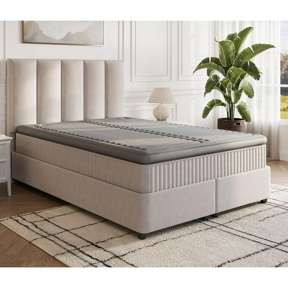 "Boyd Sleep TopAire Supreme 4"" Inflatable Mattress Topper, Queen - Dual Adjustable Firmness, PolyFusion Material"