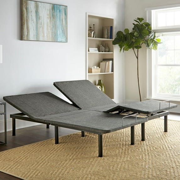 Boyd Sleep Zero Clearance Adjustable Upholstered Bed Base Frame with Wireless Remote, Split King