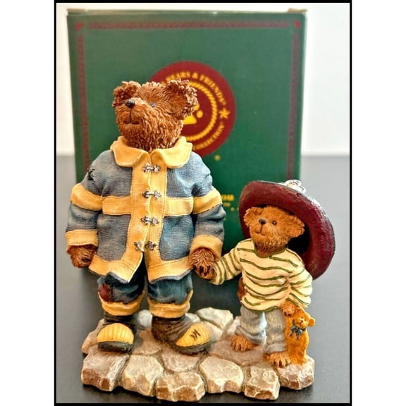 Boyd's Bear Figurine Patrick and His Hero When I Grow Up Fireman Figurine 227796