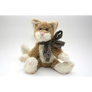Boyds Catherine Q. Fuzzberg Bean Plush 8 Kitty Cat 5303-08 Gingham Bow