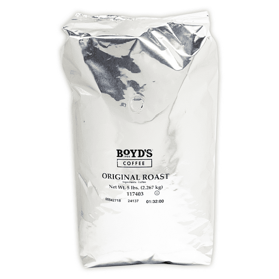 Boyds Original Roast Whole Bean Coffee, Medium Roast, 5lb Bag  Mellow & Balanced with a Hint of Sweetness