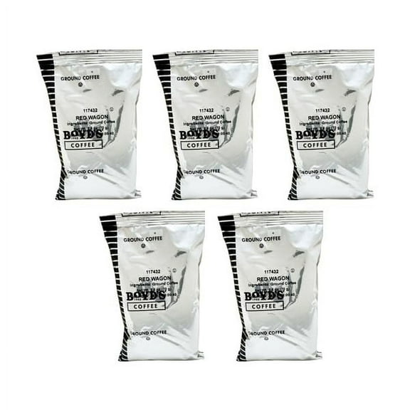 Boyd's Red Wagon Ground Coffee, 5/2.5oz Pre-Portioned Packets - 12.5oz Total