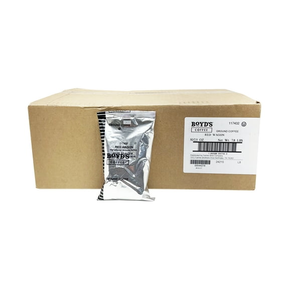 Boyd's Red Wagon Ground Coffee, 50/2.5oz Pre-Portioned Packets