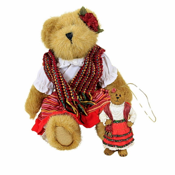 Boyds Bears Plush 8.00In Bailey In Latin America, Polyester, St/2 Resin Ornament Plush 99118V