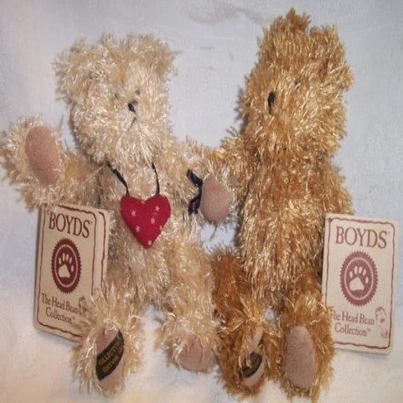 Boyds Bears Plush Friendship Bears - 1 Plush Bear Set 8 Inch, Fabric - Heart Necklace 50009