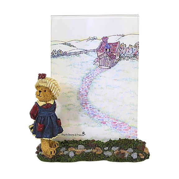 Boyds Bears Resin 6.25In Bailey...Off To School Frame, Resin, Bearstone 1E 27320