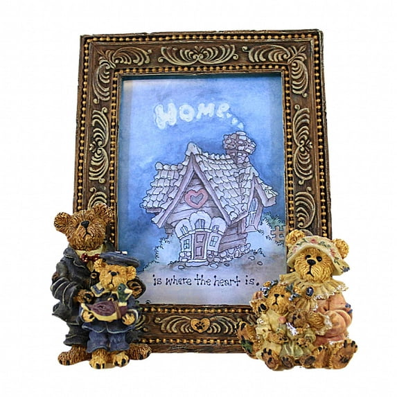 Boyds Bears Resin 6.25In Gary Tina Matt Bailey Family, Resin, Home Bearstone Decor 27303