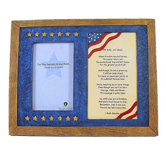 Boyds Bears Resin 8.00In My Dad My Hero Frame, Resin, Patriotic 27328