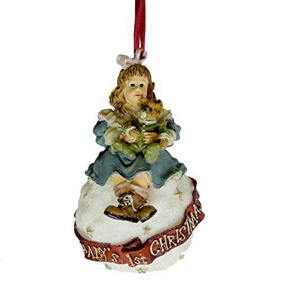 Boyds Bears Resin Amy & Sam Babys First Christmas Resin Ornament 25857