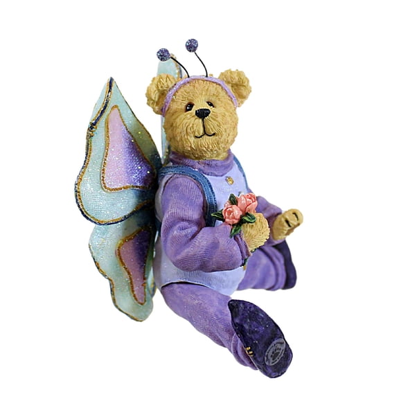 Boyds Bears Resin Flutterby Bear - One Figurine 4.5 Inch, Resin - Shoe Box Bear Butterfly 3255