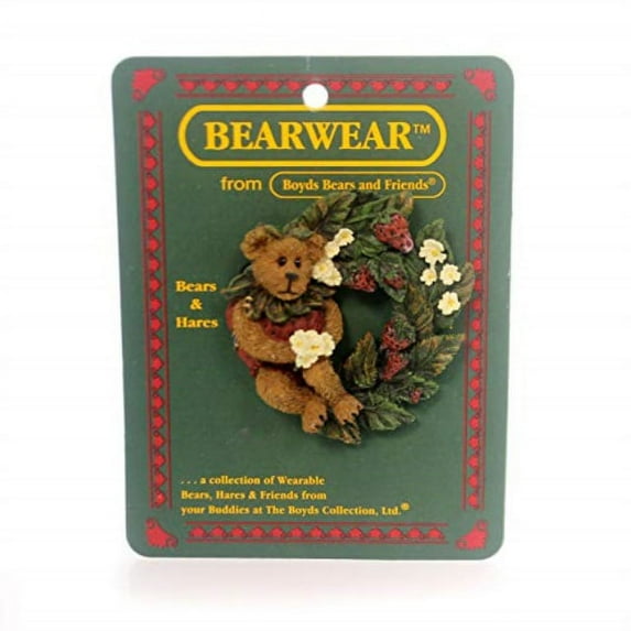 Boyds Bears Resin Jellie B. Bearypickins Pin Teddy Bear Strawberry 26151