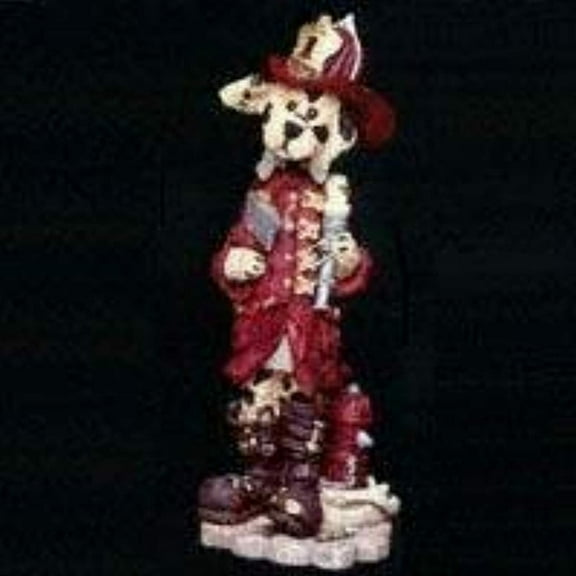 Boyds Folkstone Fireman Dog Sparky McPlug #2871 - Very Good