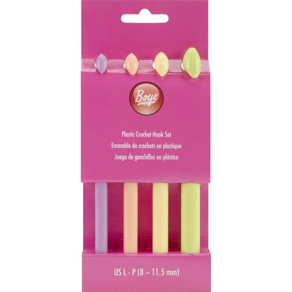 Boye® Jumbo Plastic Crochet Hooks-Set of 4