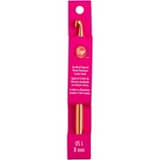 Boye Aluminum Crochet Hook, 6 inch, Size L 11/8mm, Gold