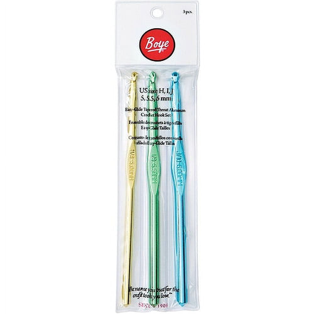 Boye Aluminum Crochet Hook Set, Sizes H, I and J