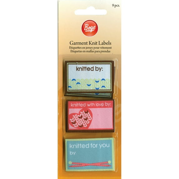 Boye Garment Labels 9/Pkg-Knit