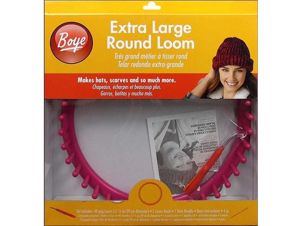 Bulky Yarn Round Knitting Loom Set & Hook By Boye – Mondaes Makerspace &  Supply