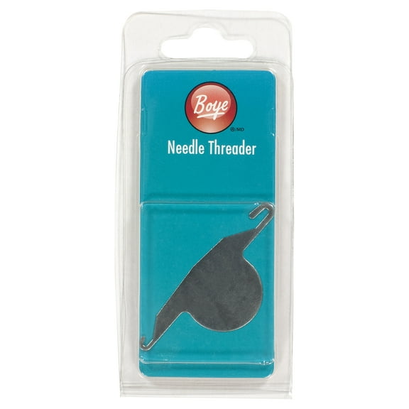 Boye Needle Threader with Two Different Size Eyelets - Silver Stainless Steel