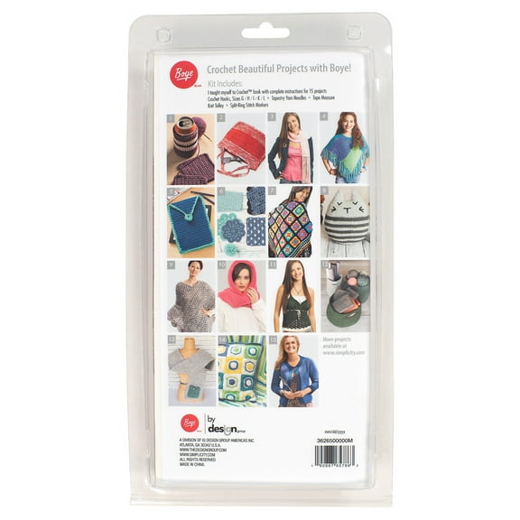 Boye Simplicity Everyday Crochet Kit, 30 Pieces Multi-Color