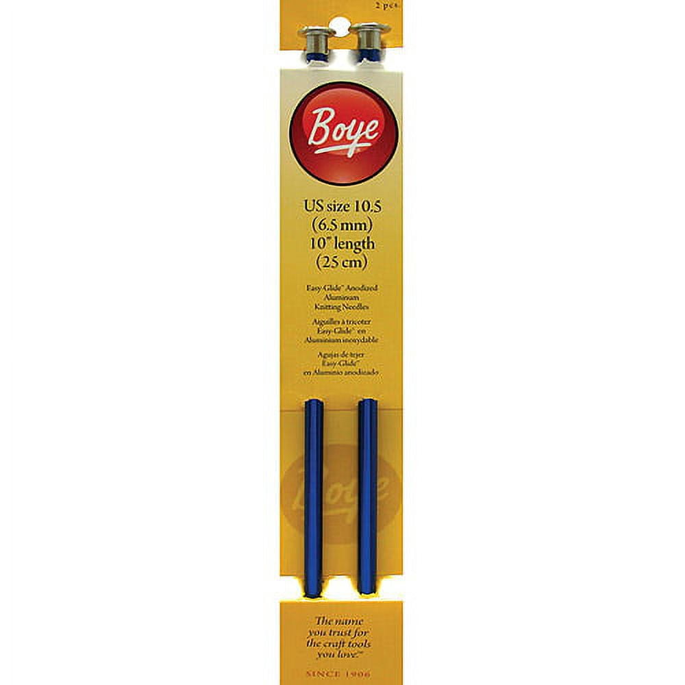 Boye Aluminum Straight Knitting Needles - US Size 13 (9mm), 10 Inch Length, 2-Pack, Orange