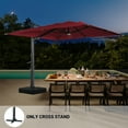 thumbnail image 1 of Boyel Living 10×10 FT Square Cantilever Patio Umbrella Offset Market Umbrella w/ LED Outdoor Cantilever Umbrella,Red(Without Base), 1 of 5