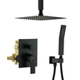 thumbnail image 1 of Boyel Living 10 Inch Matte Black High Pressure Ceiling Mount Spray Patterns Shower System with Handheld Shower Nozzle, 1 of 7