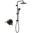 thumbnail image 1 of Boyel Living 10 in Rainfall Shower Head Wall Mounted Shower System Dual Function Integrated Shower Heads with Handheld Shower for Bathroom Fixtures Luxury Shower Set Matte Black, 1 of 9