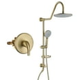 thumbnail image 1 of Boyel Living 10 in Wall Mounted Shower System Bathroom Rainfall Shower Head with Handheld Shower,Explicitly fitted 2-function Luxury Shower Faucet Set in Brushed Gold, 1 of 11