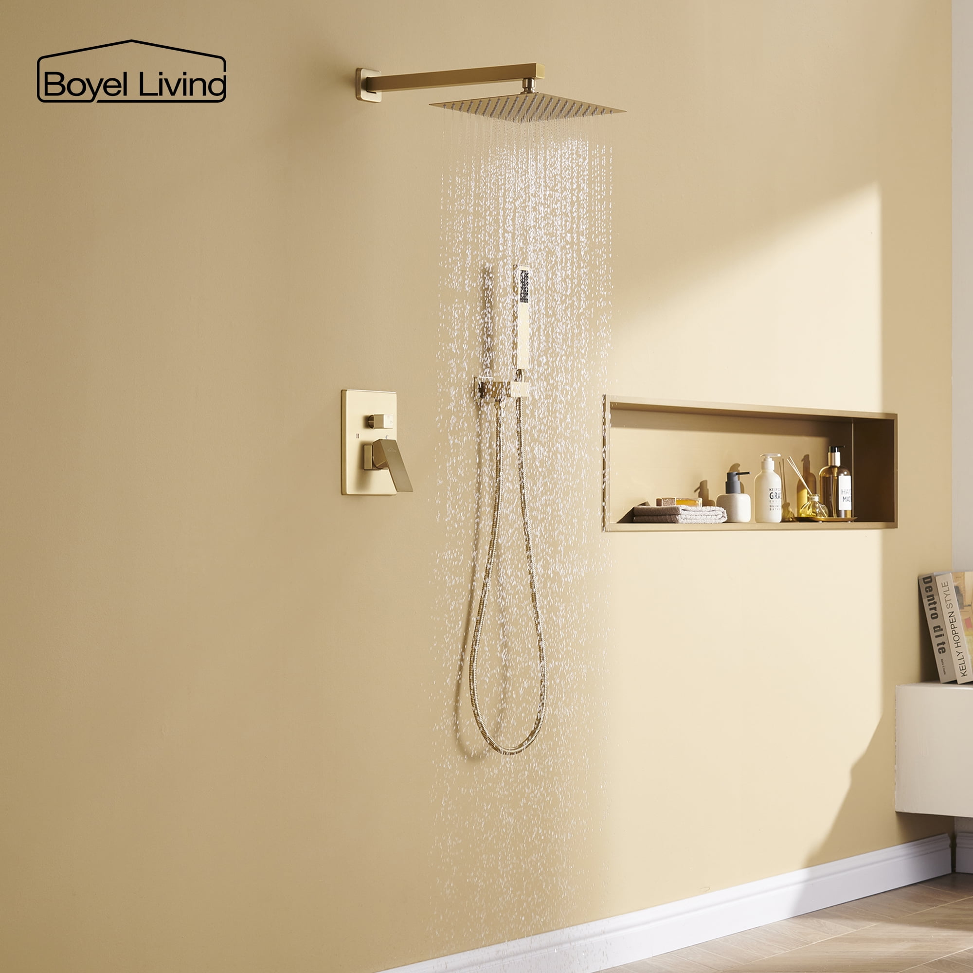 Boyel Living 10" WallMounted Shower System Rainfall Shower Head with