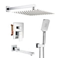 thumbnail image 1 of Boyel Living 10 in Shower System Wall Mount 3-Functions Square Shower Faucet Set with Handheld Spray,Chrome, 1 of 10