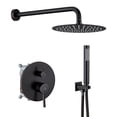 thumbnail image 1 of Boyel Living 10 inch Luxury 2-in-1 Shower System Wall Mount Round Rain Shower Faucet with Handheld Shower, 1 of 8