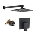 thumbnail image 1 of Boyel Living 10 inch Rain Shower System Single Function Wall Mount Square Shower Head,Matte Black, 1 of 6