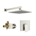 thumbnail image 1 of Boyel Living 10 inch Rain Shower System Single Function Wall Mount Square Showerhead,Brushed Nickel, 1 of 8