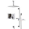 thumbnail image 1 of Boyel Living 10 inches Rain Shower System Ceiling Mount Dual Shower Heads with Adjustable Handheld Shower Chrome, 1 of 10