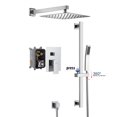 thumbnail image 1 of Boyel Living 10 inches Rain Shower System Wall Mount Dual Shower Heads with Adjustable Handheld Shower Chrome, 1 of 9