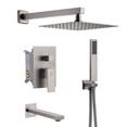 thumbnail image 1 of Boyel Living 10 inches Shower System Wall Mount 3-Function Single Shower Rain System Handheld Shower Brushed Nickel, 1 of 10