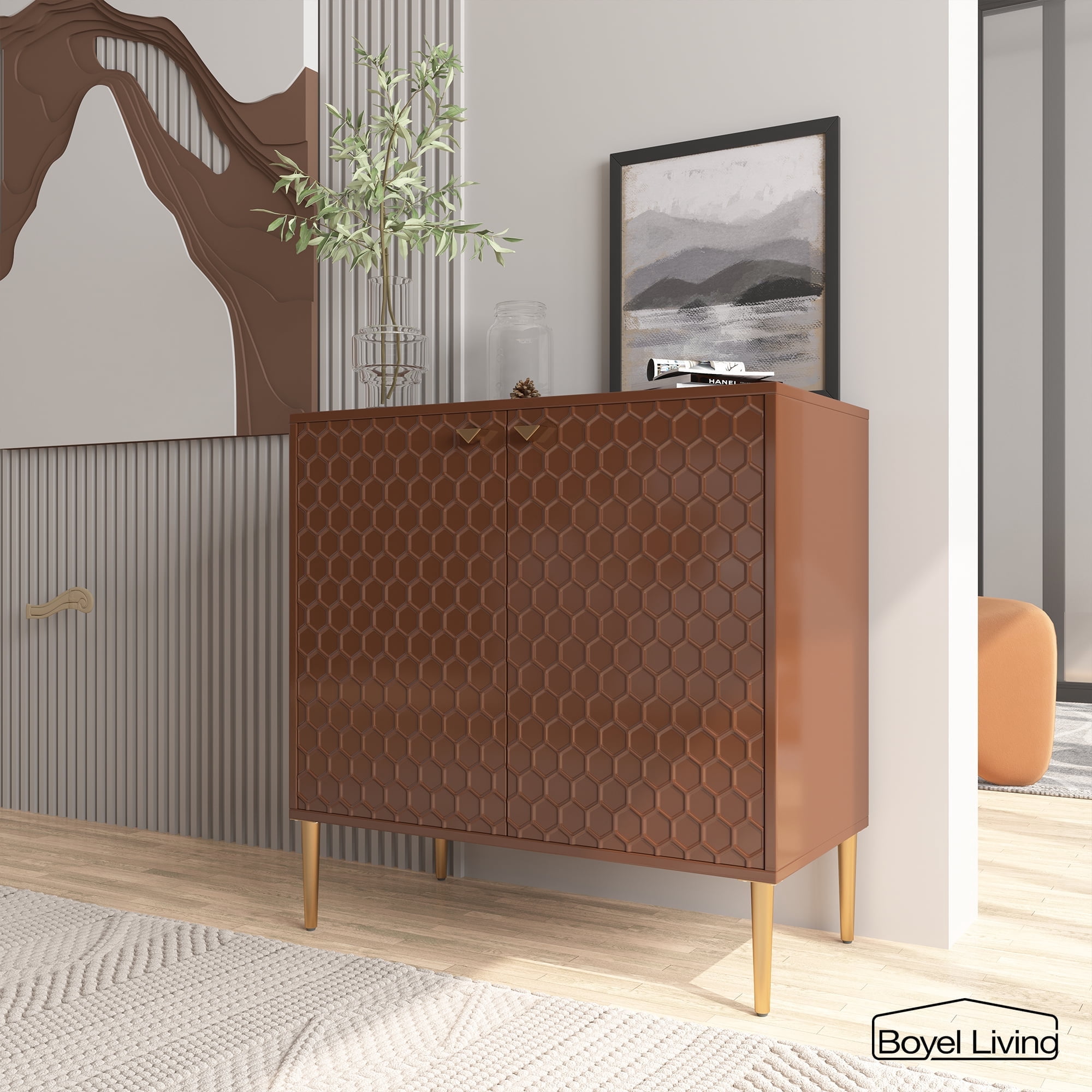 Boyel Living Wooden 2-Door Accent Sideboard, Coffee Modern Buffet for ...