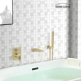 thumbnail image 1 of Boyel Living 2-function Waterfall Wall Mount Bathtub Faucet with Single-Handle Handheld Shower,Bathroom Roman Tub Faucet with Hand Shower in Brushed Gold, 1 of 8