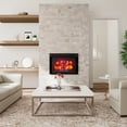 thumbnail image 1 of Boyel Living 28"Electric Fireplace Recessed, Indoor Insert Heater W/ Remote Control, Adjustable Flame, 1500W, for Living Room, Black, 1 of 8