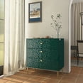 thumbnail image 1 of Boyel Living 3 Drawer Dresser, Dresser Chest of Drawers Nightstand Storage Dresser for Living Room Bedroom Hallway, Green, 1 of 8