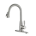 thumbnail image 1 of Boyel Living 3-function Kitchen Sink Faucets,Single Handle Pull-down Spout Kitchen Faucet with Base Plate Suit to 1 or 3 Holes Brushed Nickel, 1 of 9