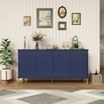 thumbnail image 1 of Boyel Living 4 Door Sideboard Cabinet, Accent Cabinet Buffet Cabinet with Storage & 2 Adjustable Shelf for Living Room (Blue), 1 of 6