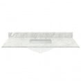 thumbnail image 1 of Boyel Living 49" x 22" Bathroom Vanity Top White Carrara Natural Marble Single-Sink Countertop with Backsplash Side Splash Bull Nose Edge, 1 of 8