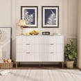 thumbnail image 1 of Boyel Living 6 Drawer Accent Chest, TV Stand Storage Cabinet Dresser Organizer, Modern White Chest of Drawers, Large Dresser for Closet for Living Room, 1 of 6