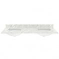 thumbnail image 1 of Boyel Living 61" x 22" Bathroom Vanity Top White Carrara Natural Marble Double-Sink Countertop with Backsplash Side Splash Bull Nose Edge, 1 of 8