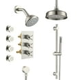 thumbnail image 1 of Boyel Living 8-In Ceiling Mounted Shower System Rainfall Shower Head with Sliding Bar Handheld Spray and 4 Body Sprays for Bathroom Multifunctional Shower Set(Brushed Nickel), 1 of 9