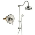 thumbnail image 1 of Boyel Living 8 in Shower System Bathroom Wall Mounted Rainfall Shower Head with Handheld Shower,Explicitly fitted 2-function Luxury Shower Faucet Set in Brushed Nickel, 1 of 10