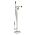 thumbnail image 1 of Boyel Living Freestanding Floor Mount Single Handle Bath Tub Filler Faucet with Handheld Shower in Brushed Nickel, 1 of 10