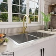 thumbnail image 1 of Boyel Living Kitchen Faucet with Pull Down Sprayer,3 Spray Patterns Single Handle Kitchen Sink Faucets Extended Pull Down Hose Faucets with Deck Plate Suit to 1 or 3 Holes Brushed Gold, 1 of 11