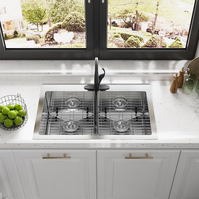 Boyel Living Kitchen Sink 33" x 22" Workstation Stainless Steel Brushed